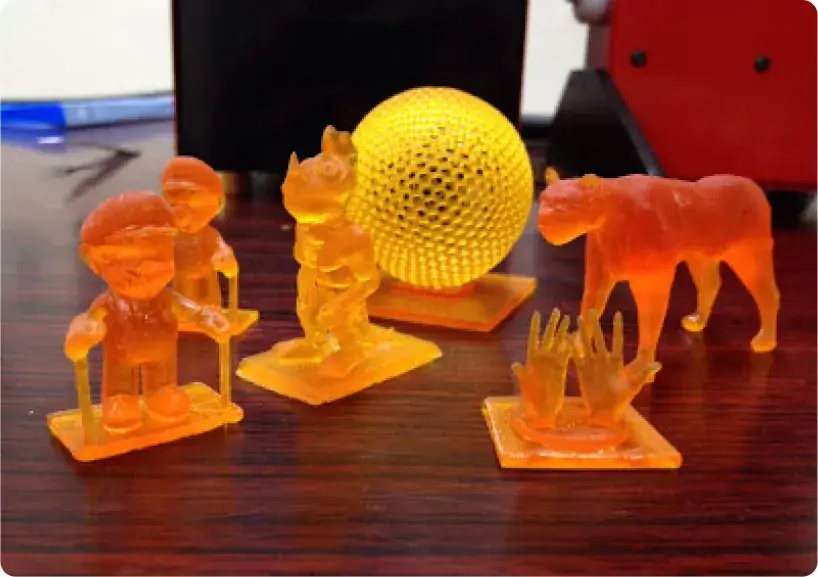 SLA 3D printed parts