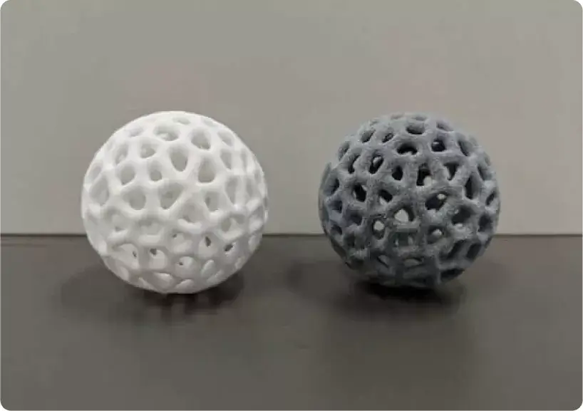 SLS 3D printed parts
