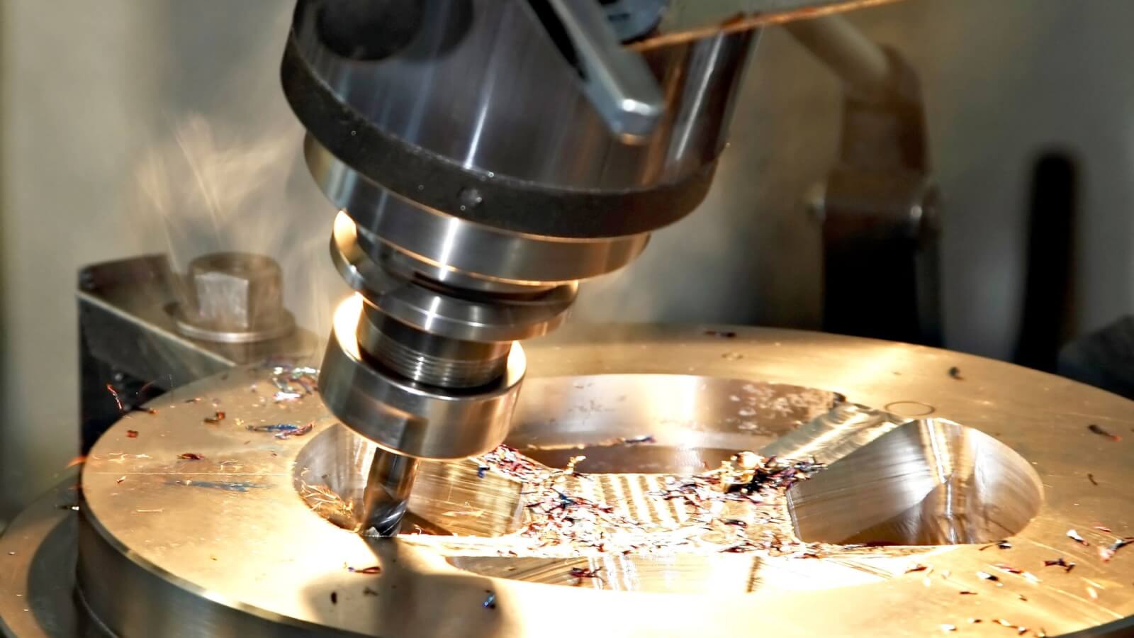 CNC milling in process